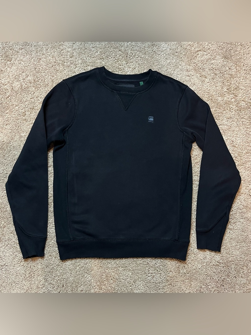 G-Star Raw Black Crewneck Sweatshirt Mens Size XS